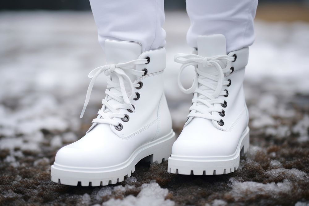 Footwear outdoors winter white. AI generated Image by rawpixel.