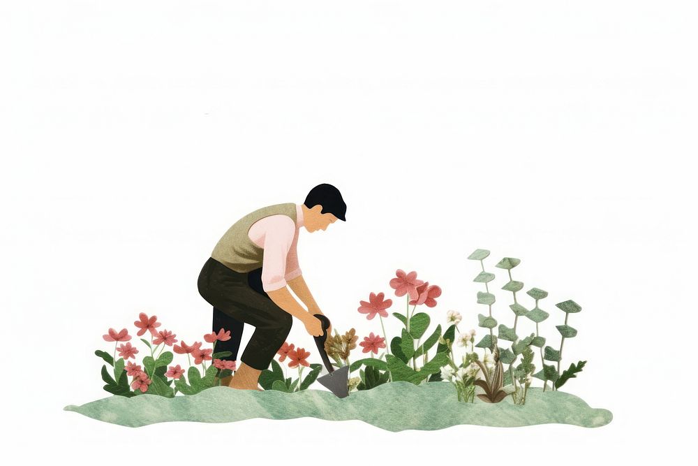 Gardening outdoors flower nature. AI generated Image by rawpixel.