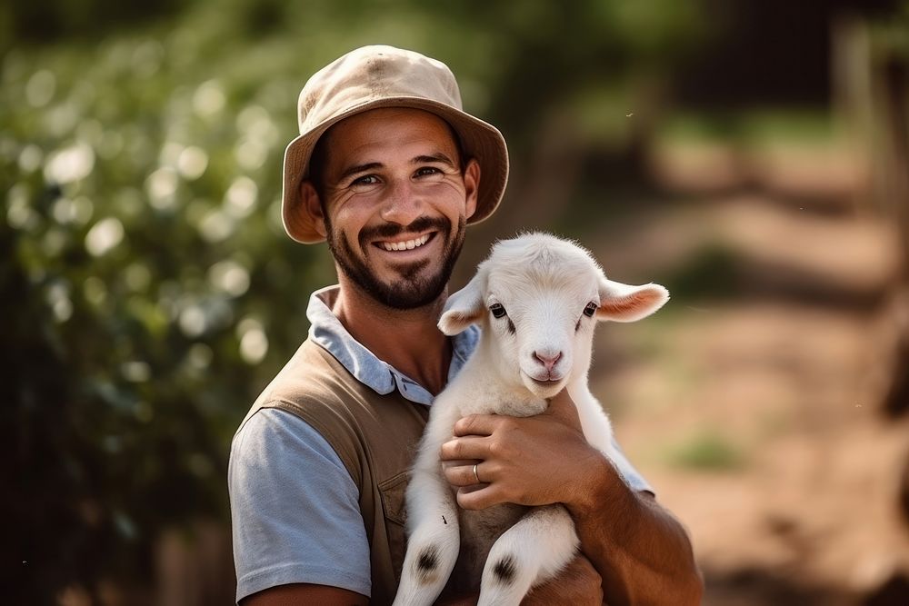 Portrait smile agriculture livestock. 