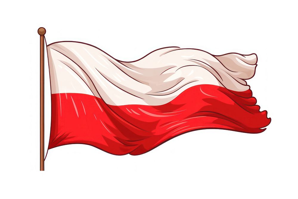 Flag white background poland flag patriotism. AI generated Image by rawpixel.