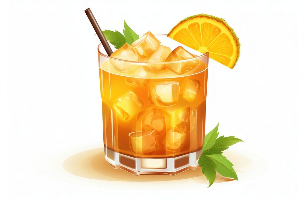 Mai Tai cocktail mojito drink fruit. AI generated Image by rawpixel.