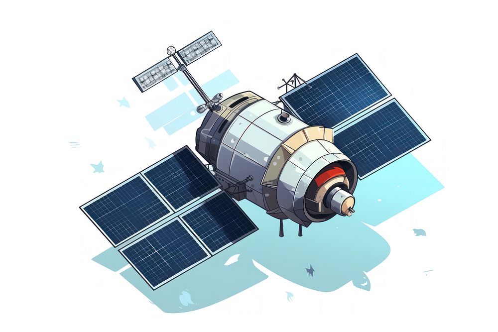 Satellite space spacecraft technology. AI generated Image by rawpixel.