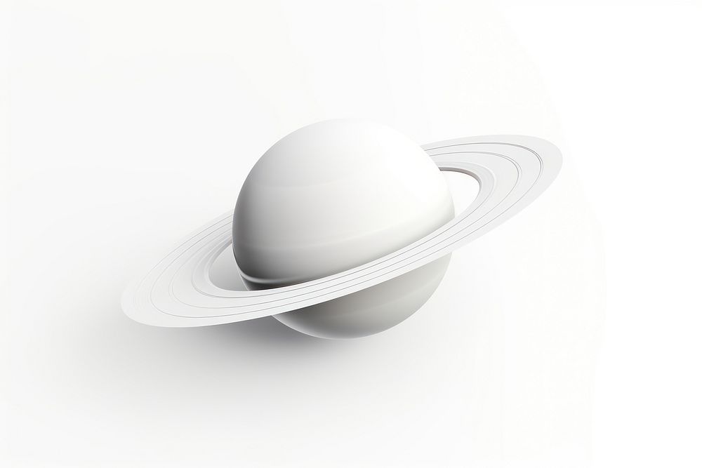Saturn sphere white space. AI generated Image by rawpixel.