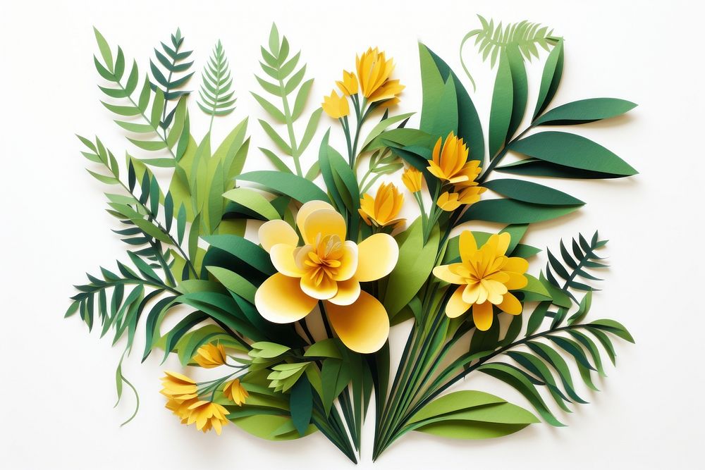 Flower plant leaf art. AI generated Image by rawpixel.