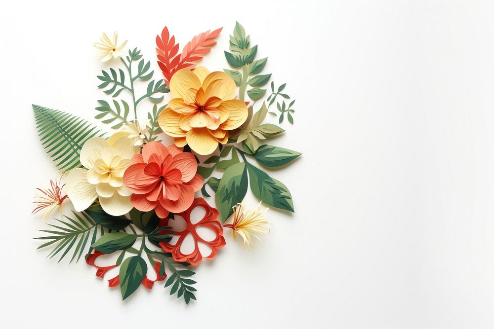 Botanical pattern flower craft. AI generated Image by rawpixel.