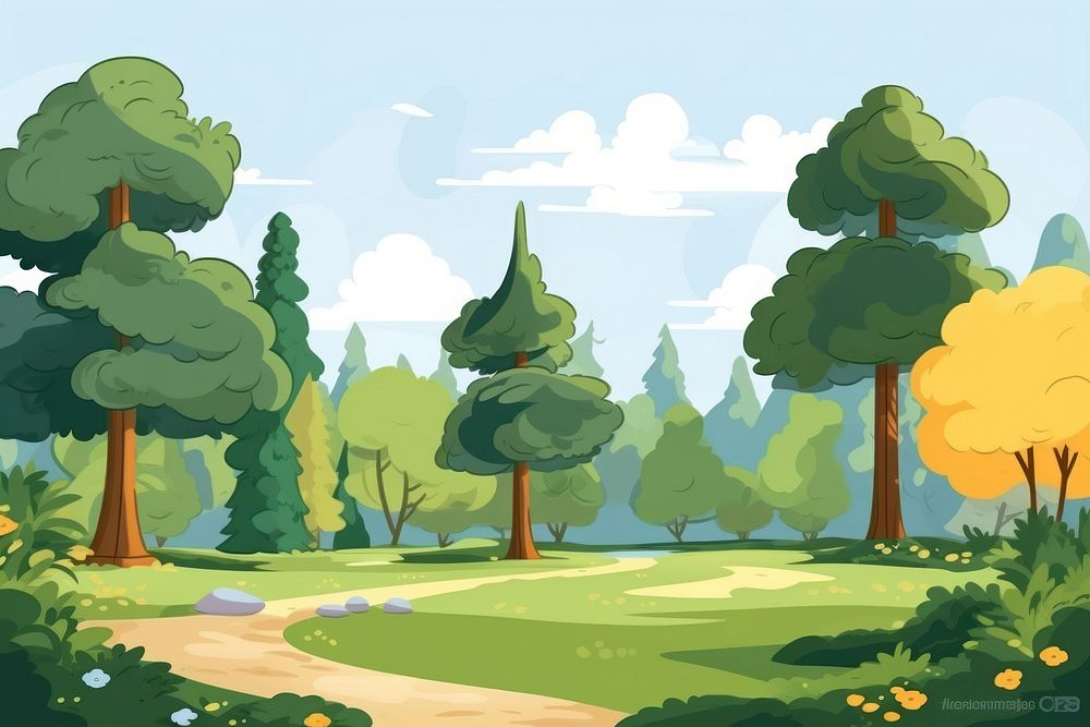 Landscape outdoors woodland nature. AI generated Image by rawpixel.
