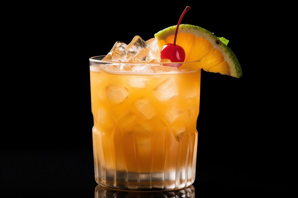 Mai tai cocktail drink refreshment. AI generated Image by rawpixel.