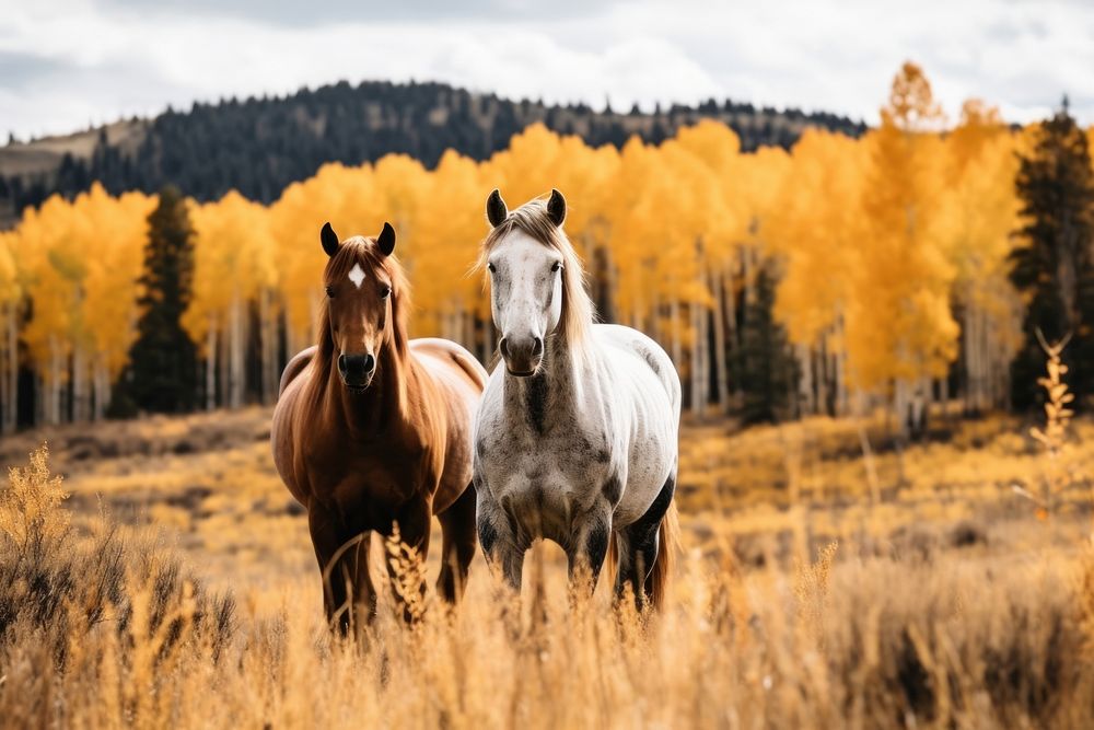 Horse outdoors mammal animal. 