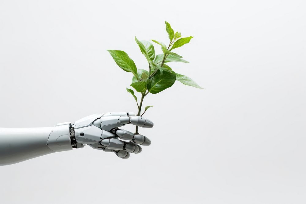 Plant gardening robot leaf. AI generated Image by rawpixel.