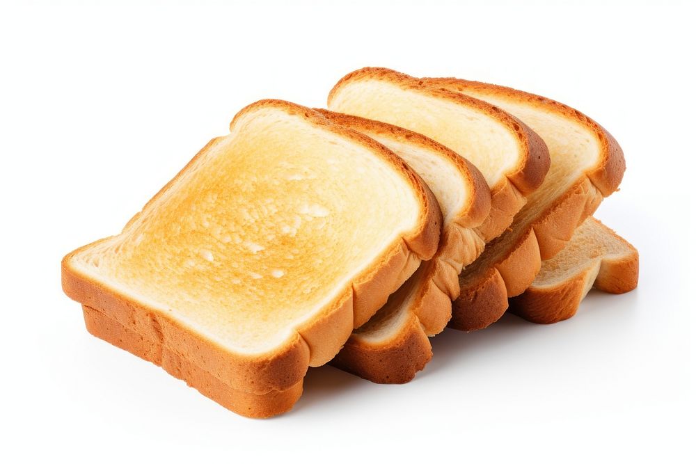 Bread toast food white background. AI generated Image by rawpixel.