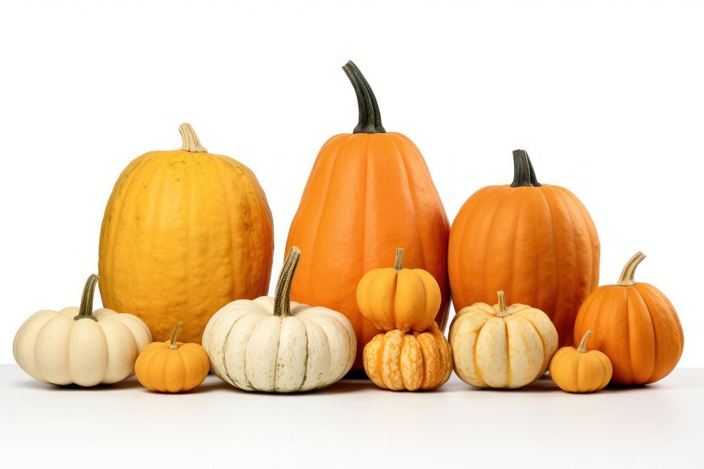 Pumpkin vegetable squash plant. 