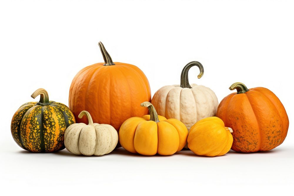Pumpkin vegetable squash plant. 