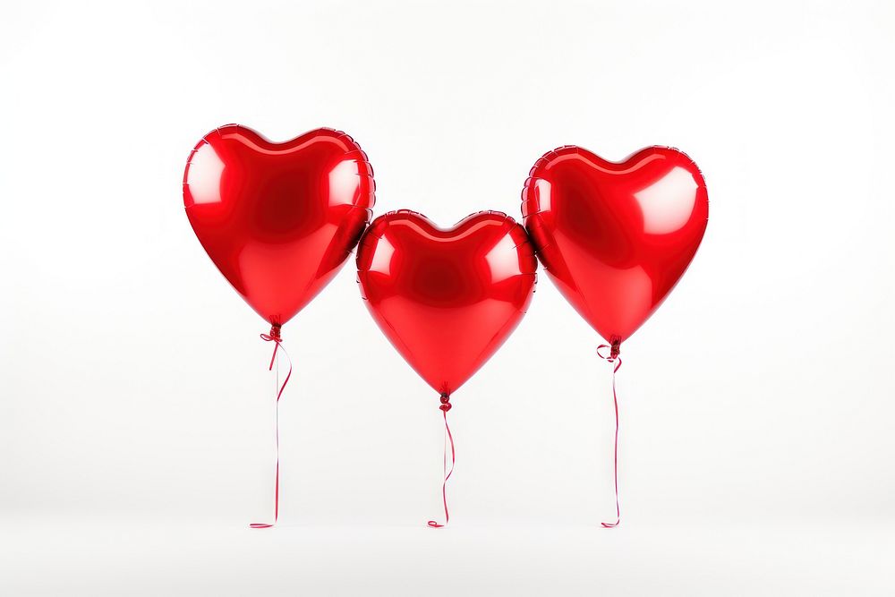 Balloon heart red white background. AI generated Image by rawpixel.