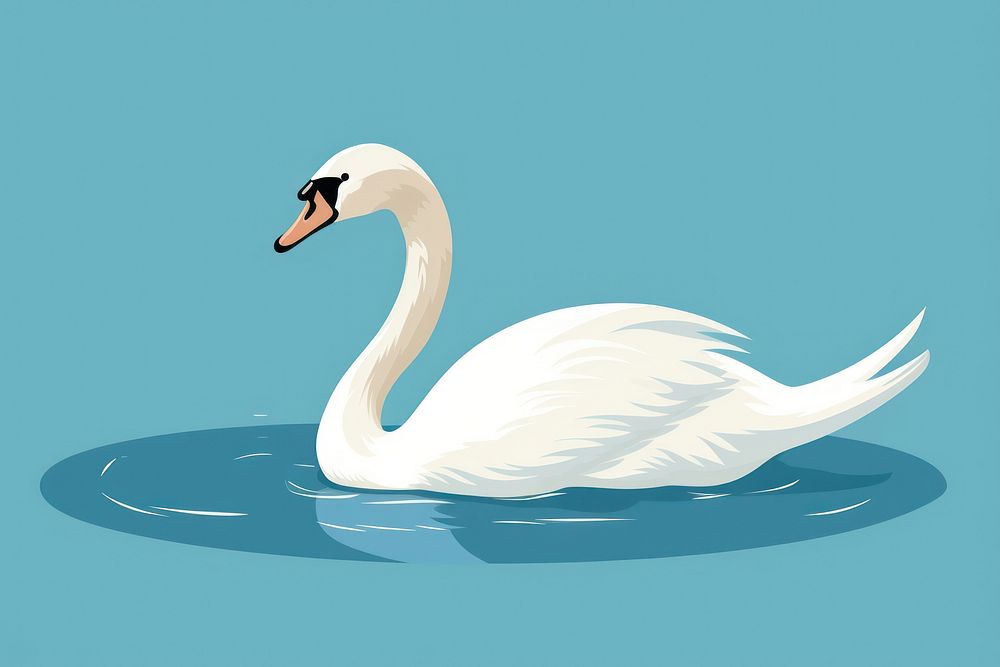 Swan bird animal wildlife. AI generated Image by rawpixel.