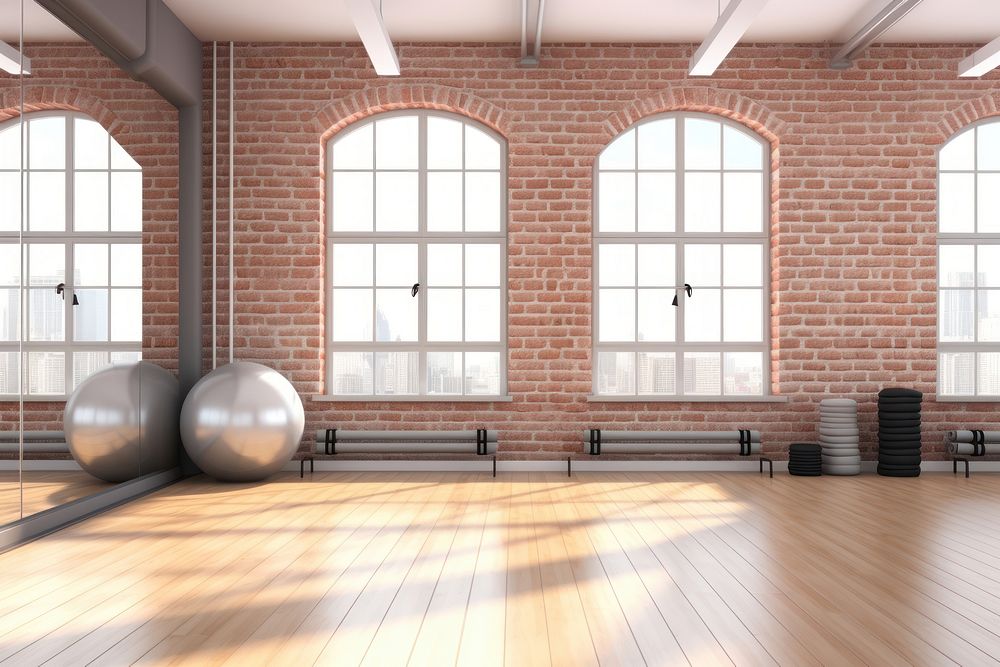 Flooring window sports brick. AI generated Image by rawpixel.