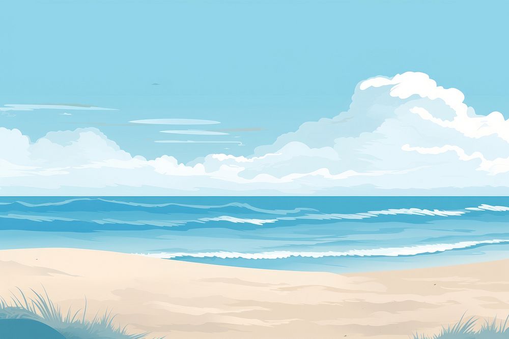 Landscape beach backgrounds outdoors. AI generated Image by rawpixel.