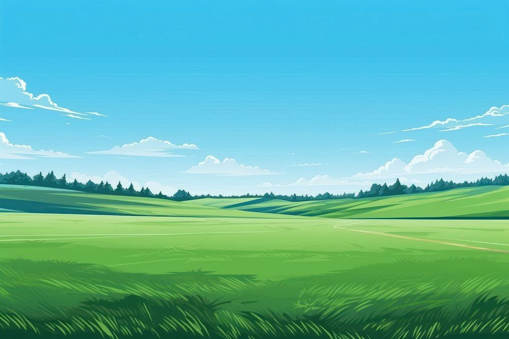Landscape grass field backgrounds. AI generated Image by rawpixel.