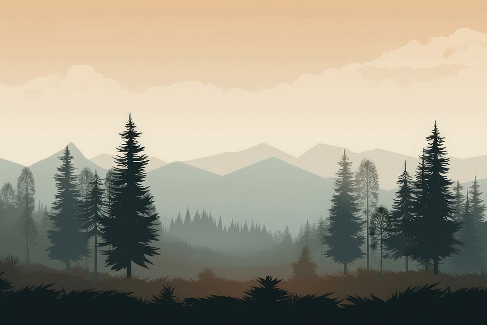 Landscape forest outdoors nature. AI generated Image by rawpixel.