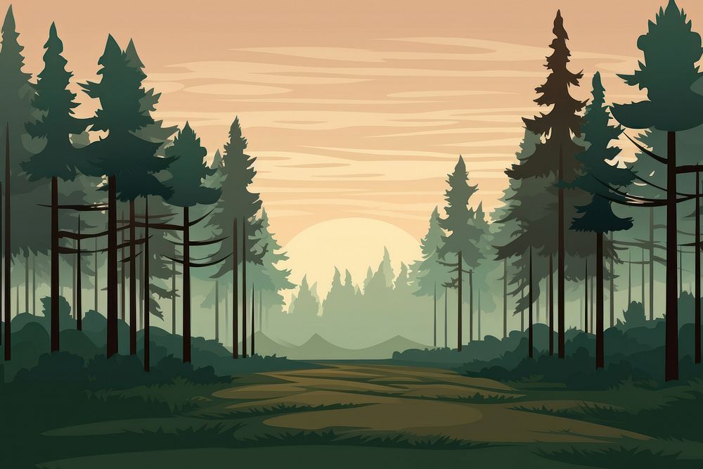 Landscape forest outdoors woodland. AI generated Image by rawpixel.