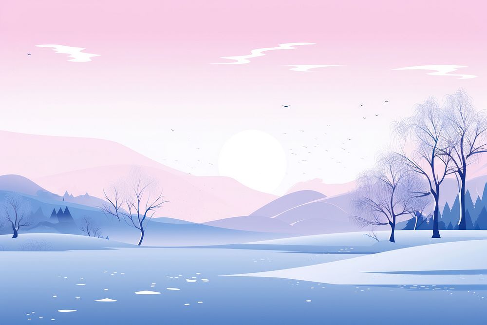 Landscape outdoors nature winter. AI generated Image by rawpixel.