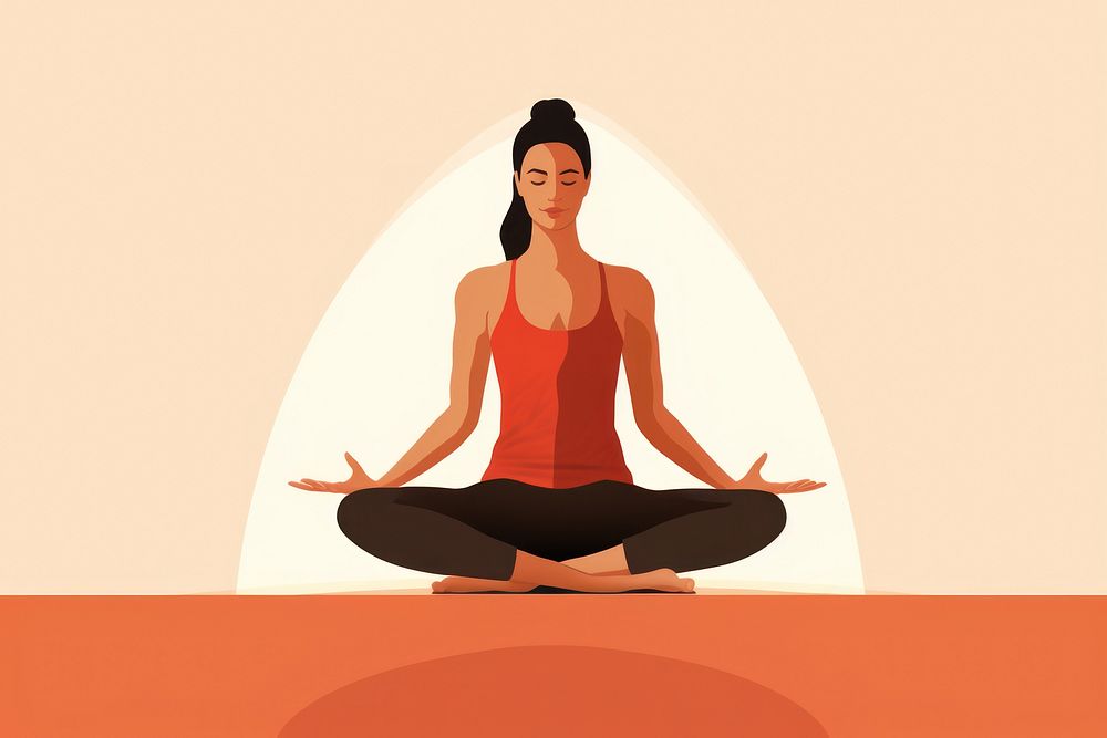 Yoga sports adult woman. AI generated Image by rawpixel.