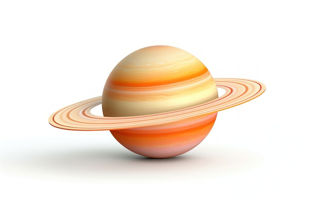 Saturn planet space white background. AI generated Image by rawpixel.