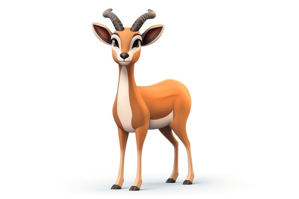 Wildlife cartoon gazelle animal. AI generated Image by rawpixel.