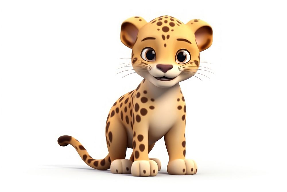 Leopard wildlife cheetah cartoon. AI generated Image by rawpixel.