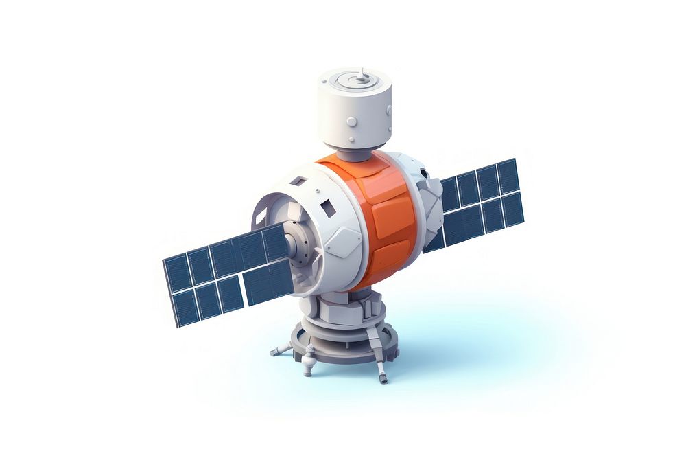 Satellite cartoon space spacecraft. AI generated Image by rawpixel.