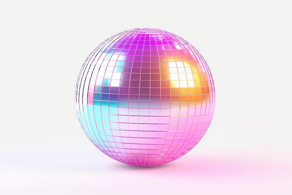 Sphere disco white background celebration. AI generated Image by rawpixel.