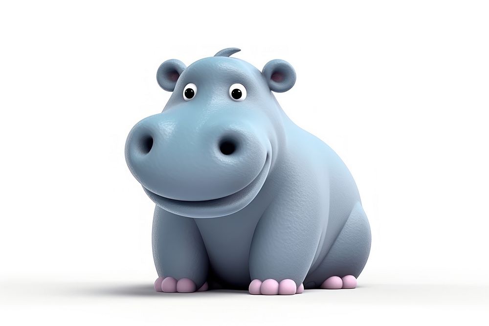 Hippopotamus mammal animal pig. AI generated Image by rawpixel.