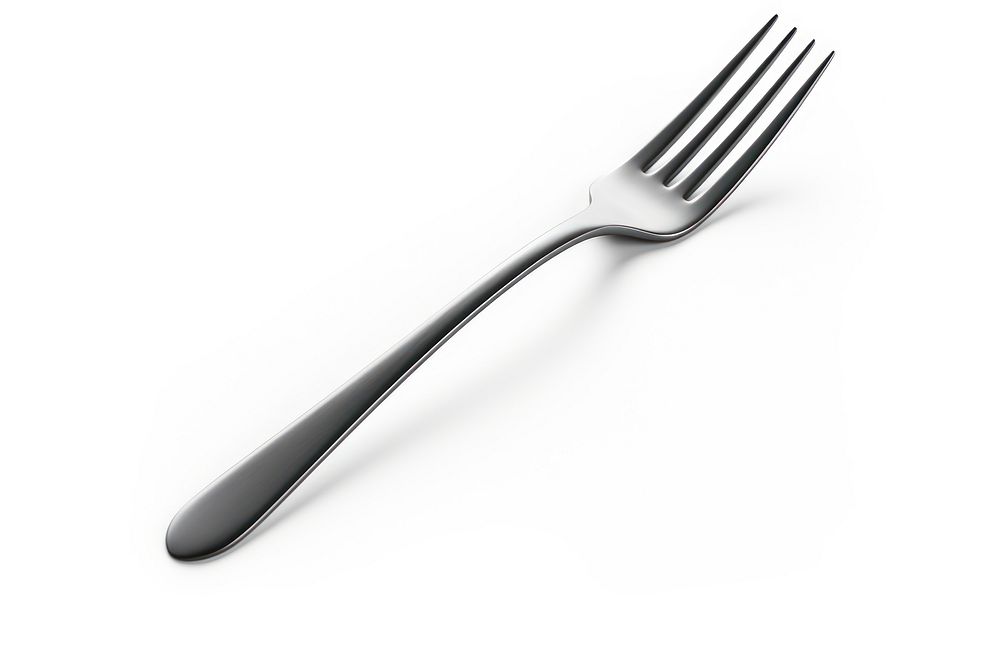 Fork metal steel white background. AI generated Image by rawpixel.