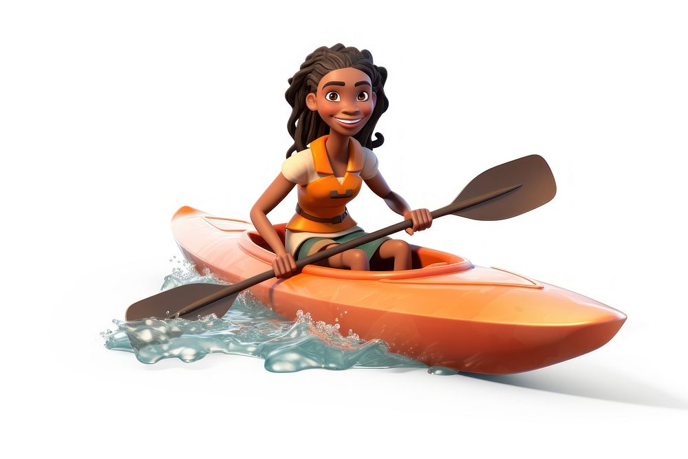 Kayak kayaking vehicle cartoon. AI generated Image by rawpixel.