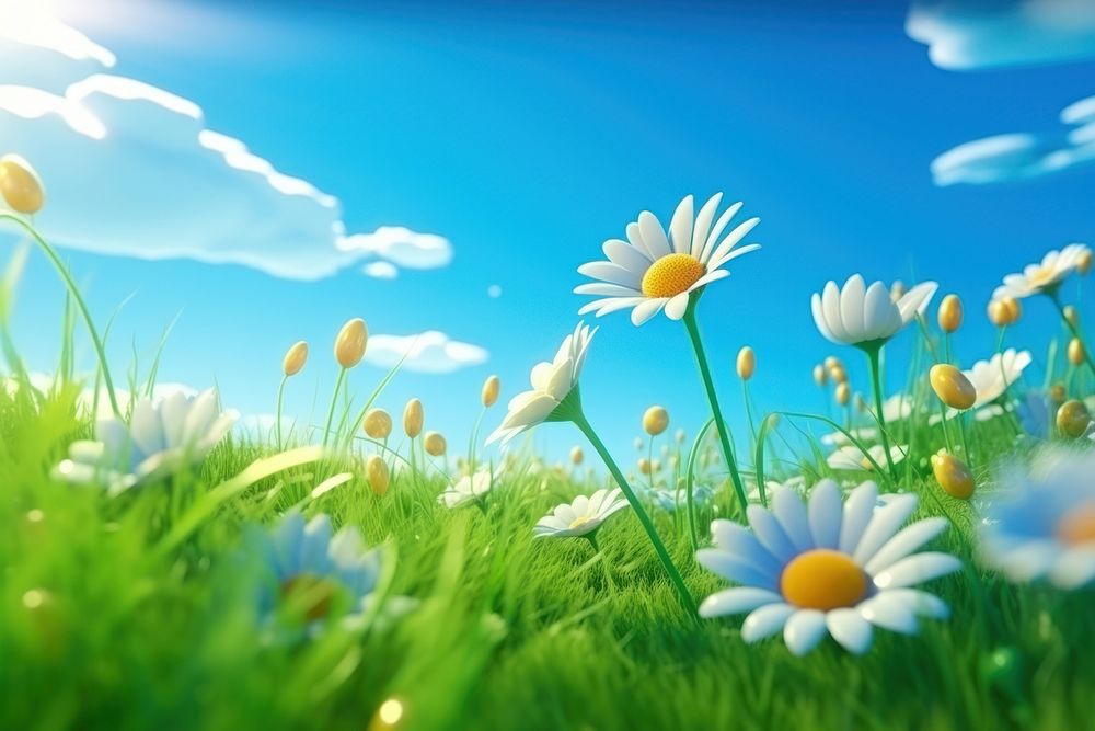 Flower daisy grass backgrounds. 