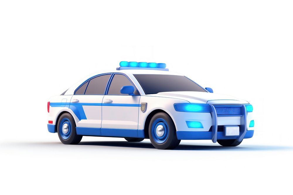 Car vehicle police white background. AI generated Image by rawpixel.