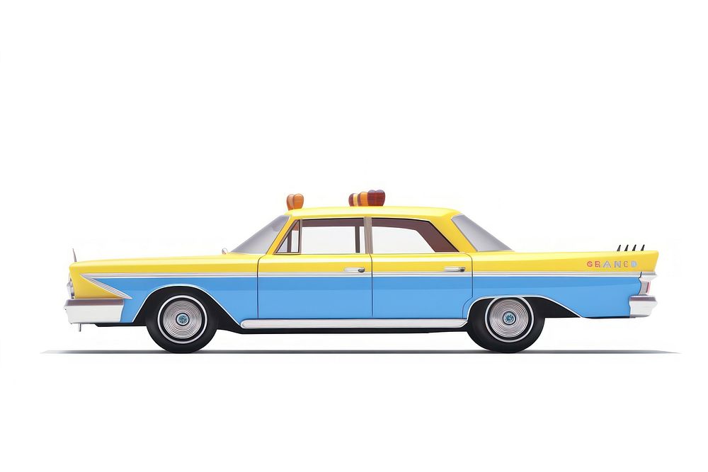 Car vehicle taxi white background. AI generated Image by rawpixel.