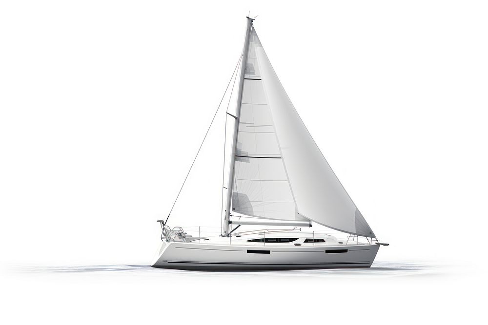 Yacht sailboat vehicle sailing. AI generated Image by rawpixel.