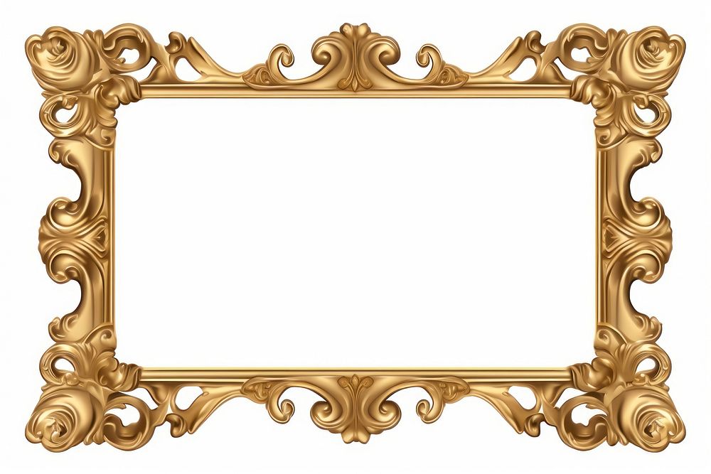 Backgrounds frame gold white background. AI generated Image by rawpixel.