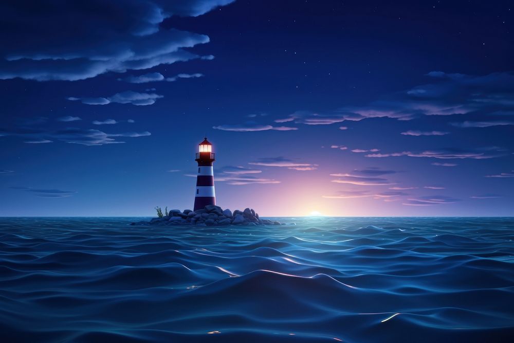 Horizon sky lighthouse outdoors. AI generated Image by rawpixel.