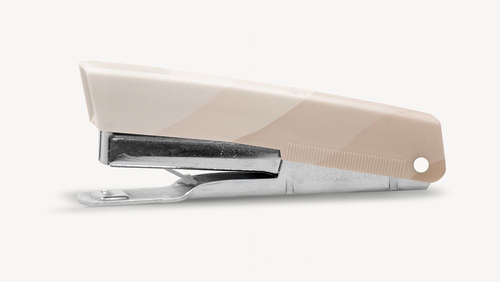 Realistic beige stapler, office stationery