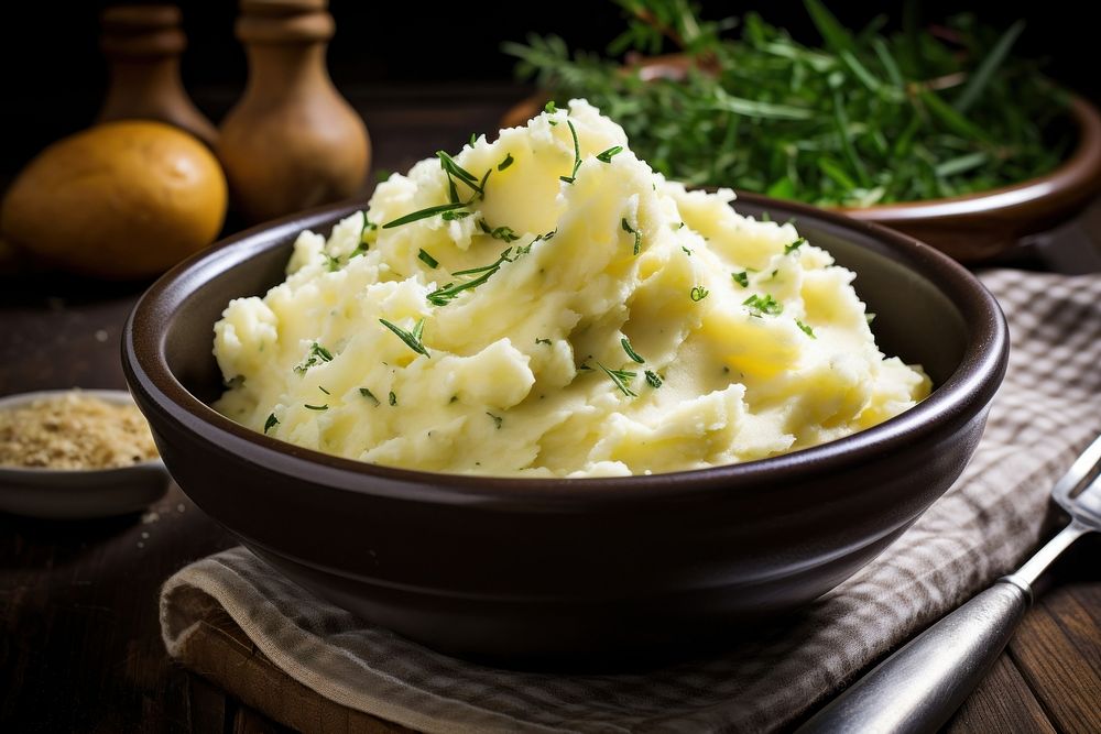 Plant food mashed potato vegetable. AI generated Image by rawpixel.