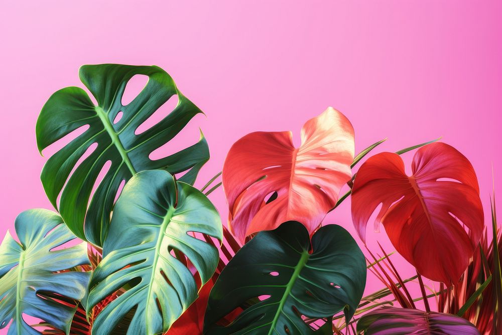Backgrounds plant leaf pink. AI generated Image by rawpixel.