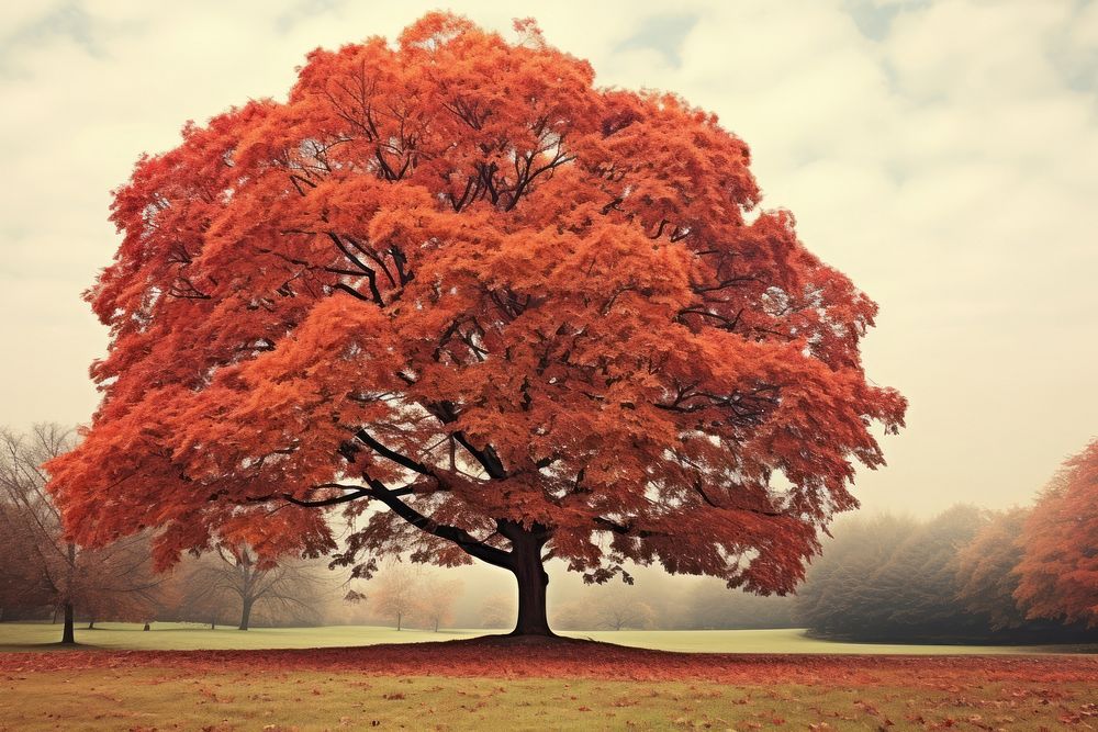 Autumn tree plant maple. 