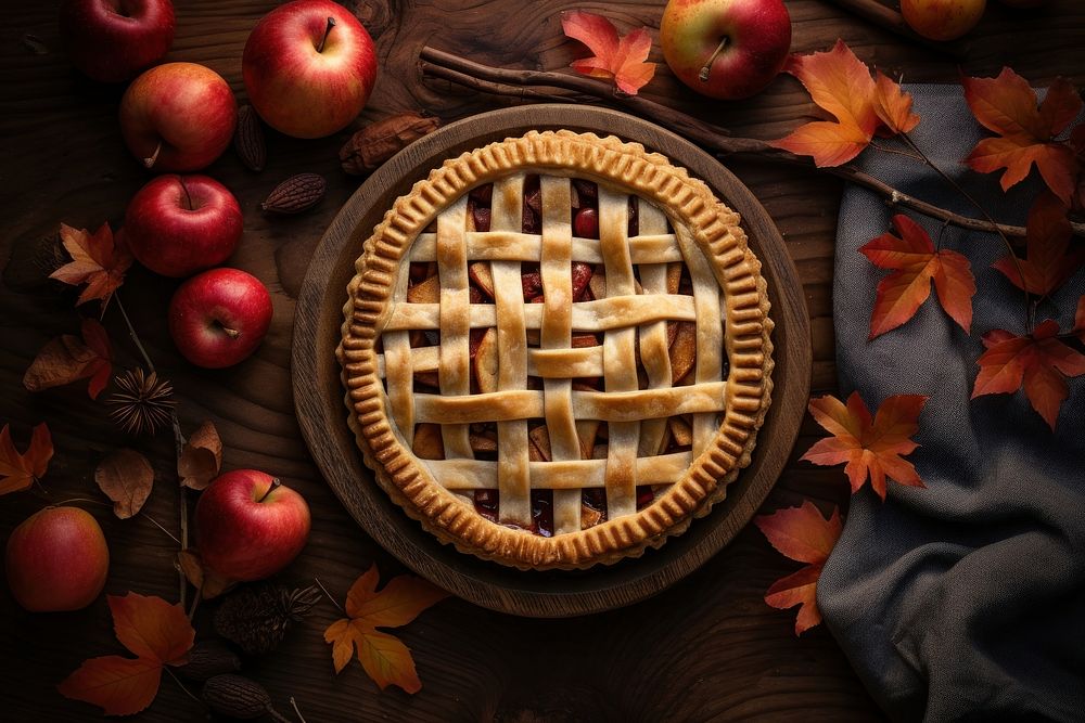 Pie dessert produce apple. AI generated Image by rawpixel.