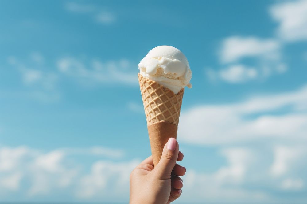 Dessert holding summer cream. AI generated Image by rawpixel.