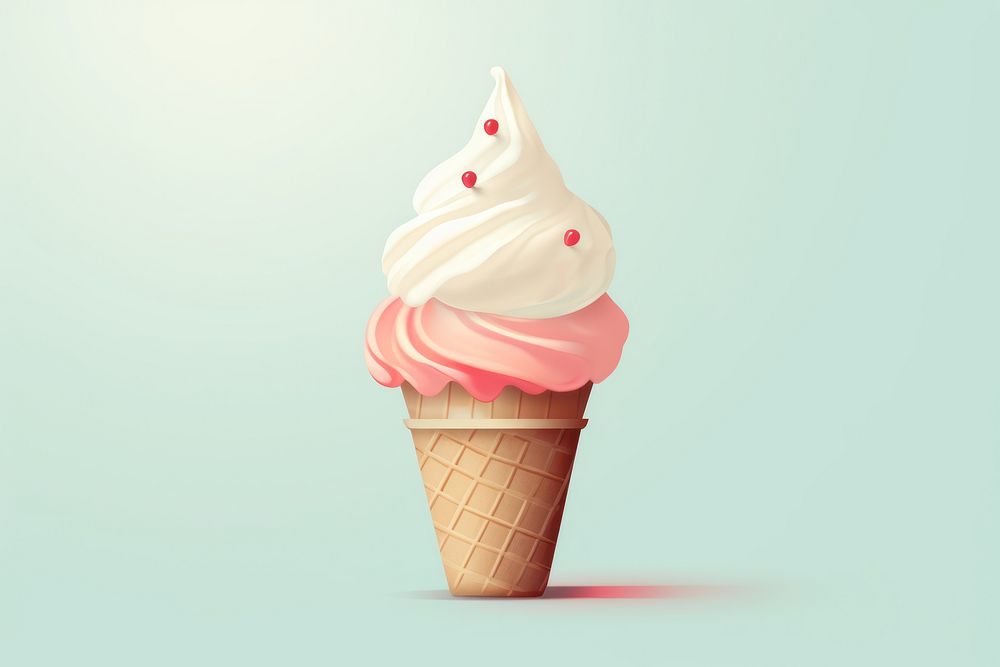Cream dessert food ice cream. AI generated Image by rawpixel.
