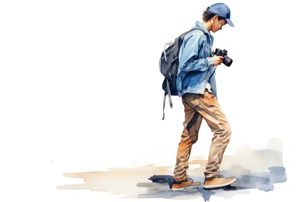 Photographer footwear backpack adult. AI generated Image by rawpixel.