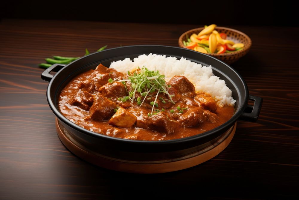 Curry meat food meal. AI generated Image by rawpixel.