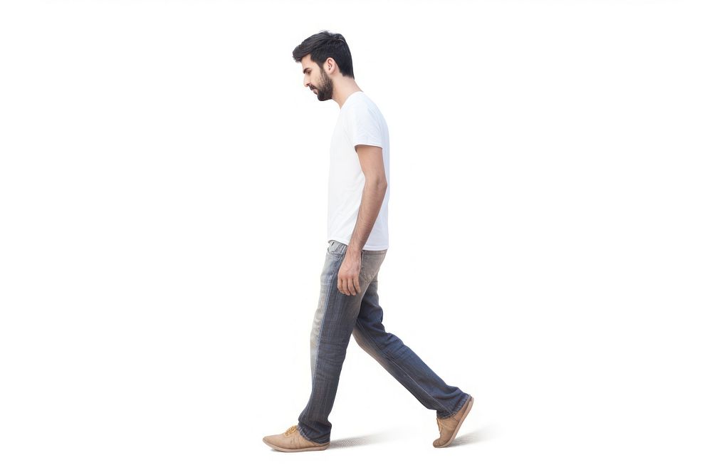 Walking footwear standing jeans. AI generated Image by rawpixel.