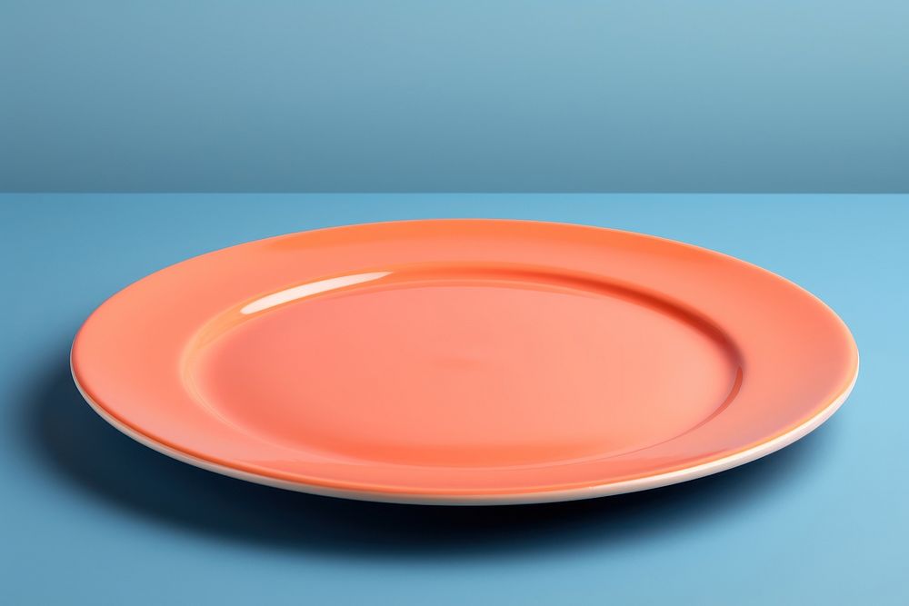 Plate platter blue pink. AI generated Image by rawpixel.